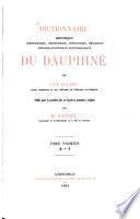 Dictionnaire Historique Chronologique, Géographique... Du Dauphiné de Guy Allard