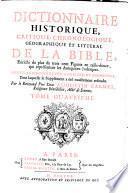 Dictionnaire historique, critique, chronologique, géographique et littéral de la Bible