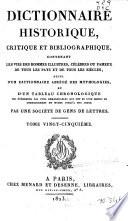 Dictionnaire historique, critique et bibliographique