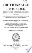 Dictionnaire historique, critique et bibliographique