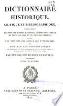 Dictionnaire historique, critique et bibliographique