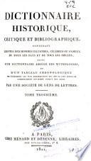 Dictionnaire historique, critique et bibliographique