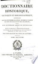 Dictionnaire historique, critique et bibliographique