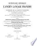 Dictionnaire historique de l'ancien langage françois