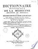 Dictionnaire historique de la médecine ancienne et moderne