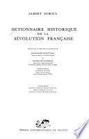 Dictionnaire historique de la Révolution française