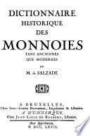 Dictionnaire historique des monnoies