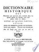 Dictionnaire historique des monnoies qui peuvent être connues dans les quatre parties du monde, avec leur poids, titres et valeur