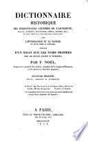 Dictionnaire historique des personnages célèbres de l'antiquité