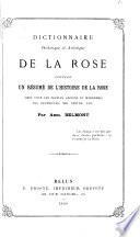 Dictionnaire historique et artistique de la rose