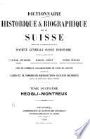 Dictionnaire historique et biographique de la Suisse