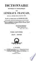 Dictionnaire historique et biographique des géneŕaux Francais