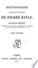 Dictionnaire historique et critique de Pierre Bayle