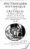 Dictionnaire historique et critique