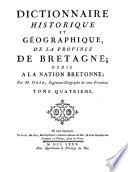 Dictionnaire historique et géographique, de la province de Bretagne