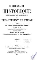 Dictionnaire historique, généalogique et géographique du département de l'Aisne