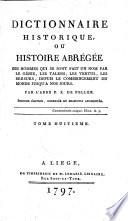 Dictionnaire historique, ou: Histoire abrégée des hommes qui se sont fait un nom
