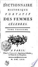 Dictionnaire Historique portatif Des Femmes Célebres