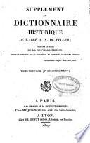 Dictionnaire historique: (suppl.1) [A-B
