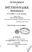 Dictionnaire historique: (suppl.4) [S-V
