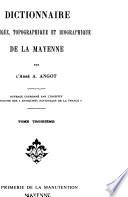 Dictionnaire historique, topographique et biographique de la Mayenne