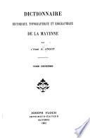 Dictionnaire historique, topographique et biographique de la Mayenne