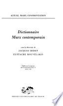 Dictionnaire Marx contemporain