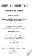 Dictionnaire mathématique des communes de France