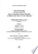 Dictionnaire par noms d'architectes des constructions élevées à Paris aux XIXe et XXe siècles: Notices 1341 à 2440, Dabernat à Guyran
