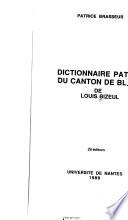 Dictionnaire patois du canton de Blain