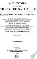 Dictionnaire pittoresque d'histoire naturelle et des phénomènes de la nature