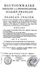 Dictionnaire portatif et de prononciation, italien-français et français-italien