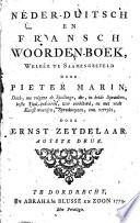 Dictionnaire portatif, françois et hollandois