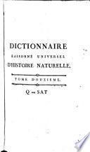 Dictionnaire raisonné universel d'histoire naturelle, 12