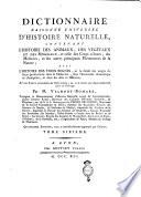 Dictionnaire Raisonne Universel D'Histoire Naturelle