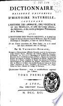 Dictionnaire raisonné, universel d'histoire naturelle