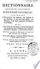 Dictionnaire raisonné, universel d'histoire naturelle