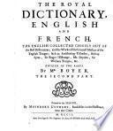 Dictionnaire royal, françois et anglois