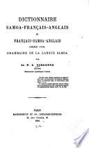 Dictionnaire samoa-français-anglais et français-samoa-anglais