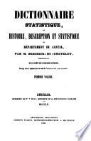 Dictionnaire statistique, ou, Histoire, description et statistique du Département du Cantal