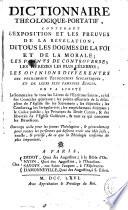 Dictionnaire théologique-portatif