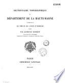 Dictionnaire topographique de la France