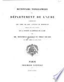 Dictionnaire topographique du département de l'Aube