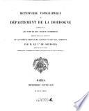 Dictionnaire topographique du département de la Dordogne