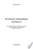 Dictionnaire topographique du Finistère