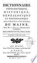 Dictionnaire topographique du Maine