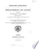 Dictionnaire topographique ... Eure