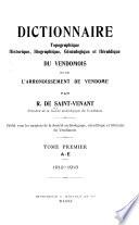 Dictionnaire topographique, historique, biographique, généalogique et héraldique du Vendomois et de l'arrondissement de Vendome