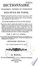 Dictionnaire topographique, historique et étymologique des rues de Paris