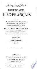 Dictionnaire turc-français, par J.-D. Kieffer et T.X. Bianchi